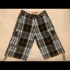 Plaid Cargo Shorts